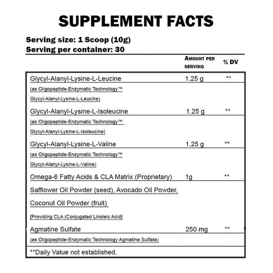 Ingredients and supplement facts of BPI Sports Best BCAA 30 Servings Pakistan