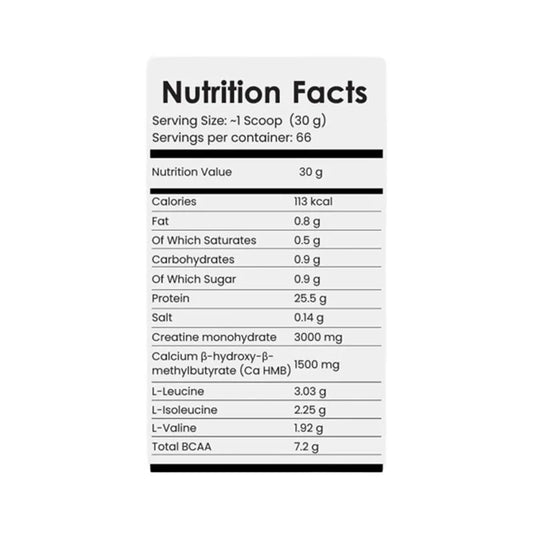 Nutritional Information of Xtreme Napalm ISO Pro | High-Quality Whey Isolate Protein
