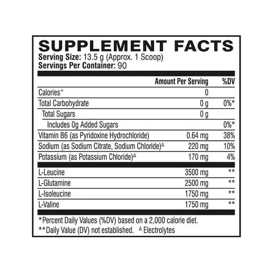 Scivation Xtend BCAA Nutrition Facts | 90 Servings