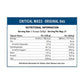 Nutrition Label of Applied Nutrition Critical Mass 6kg